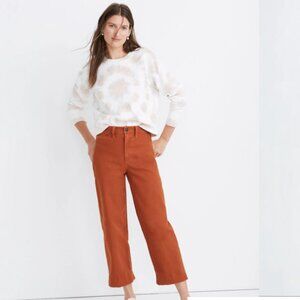 Madewell Slim Emmett Wide-Leg Crop Pants in Warm Nutmeg